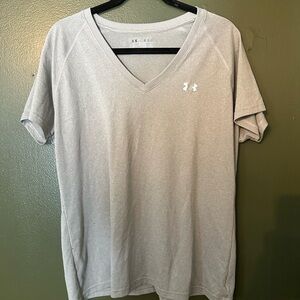 Under Armour Men's Light Gray V-Neck Tee